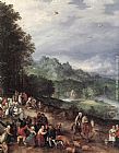 Jan the elder Brueghel A Flemish Fair (detail) painting
